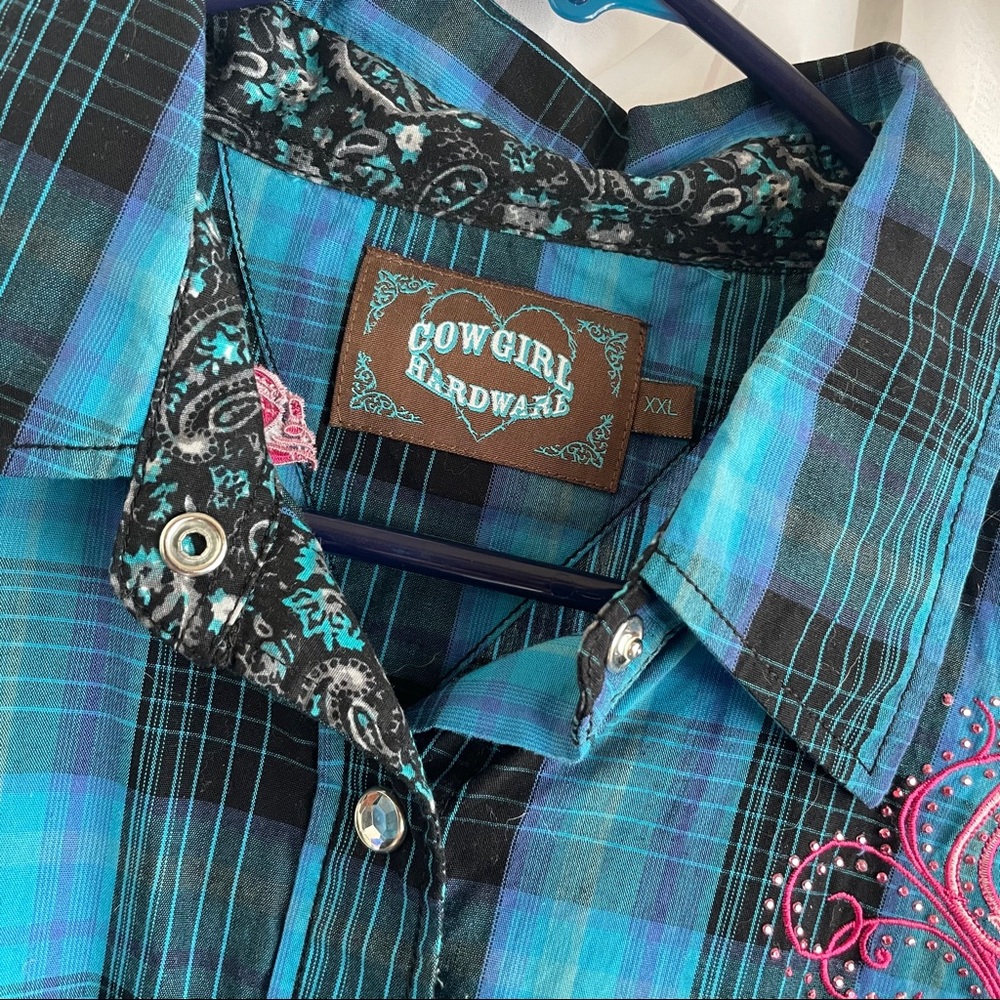 Western Embellished Cowgirl Hardware Western Shirt